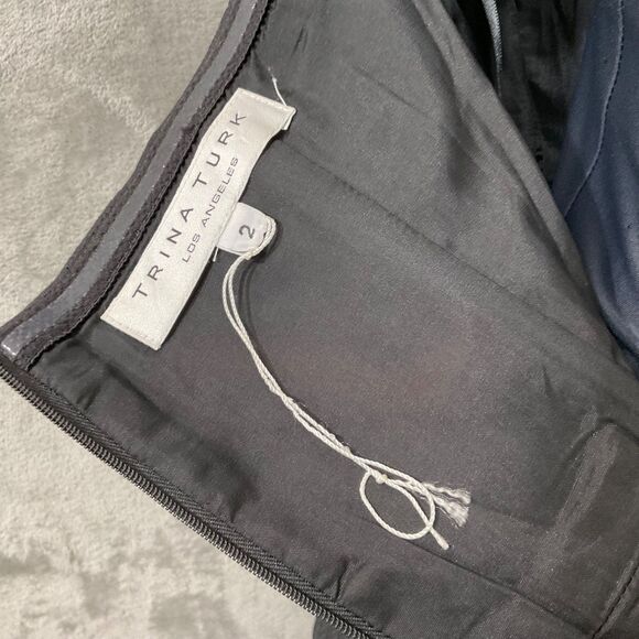 TRINA TURK WOMEN’S DRESS Size 2 Black SLEEVELESS WORK CAREER Lace lining - Picture 6 of 12